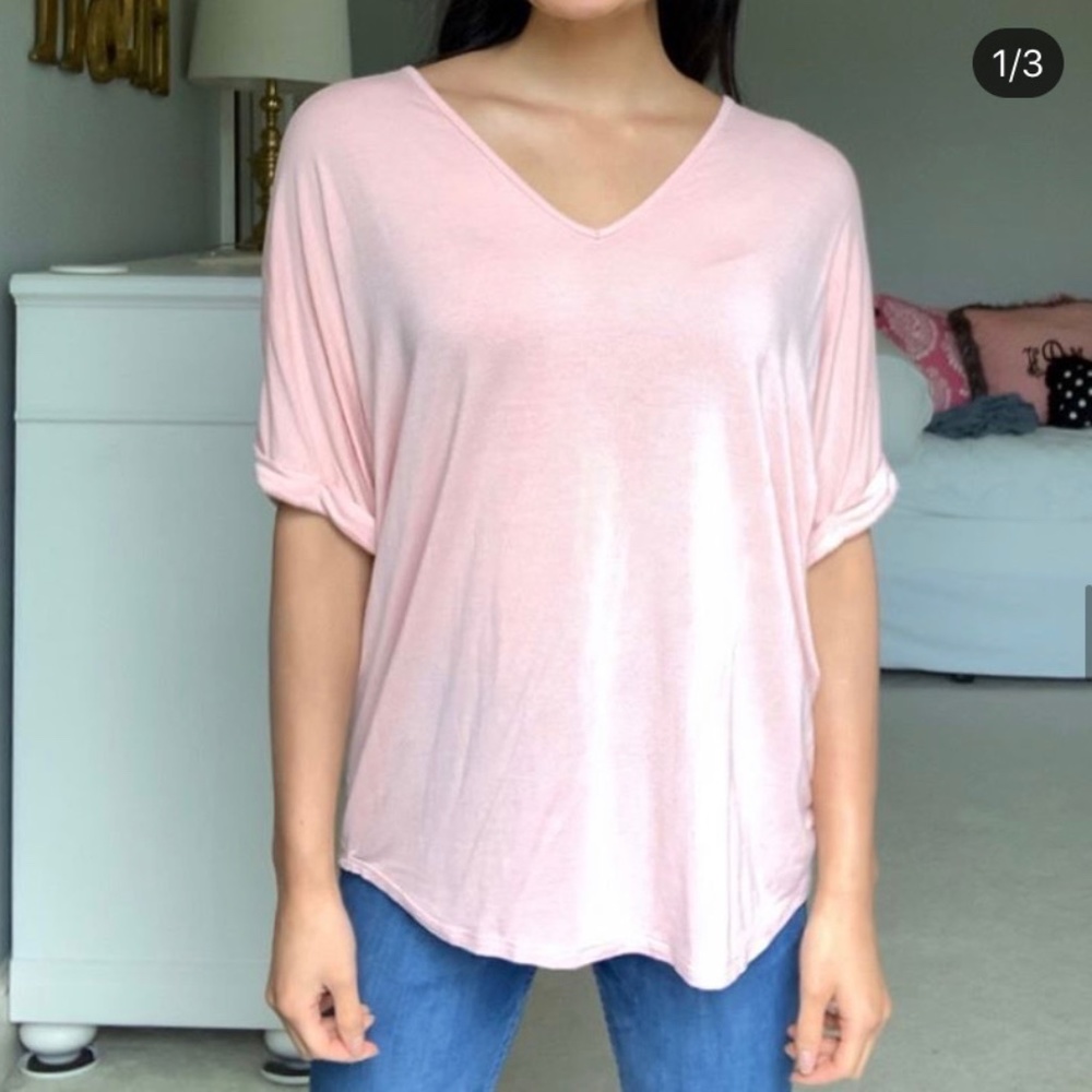Light Pink Lounge V-Neck